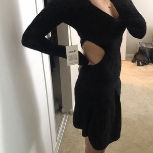 For love and lemons Knitz black dress